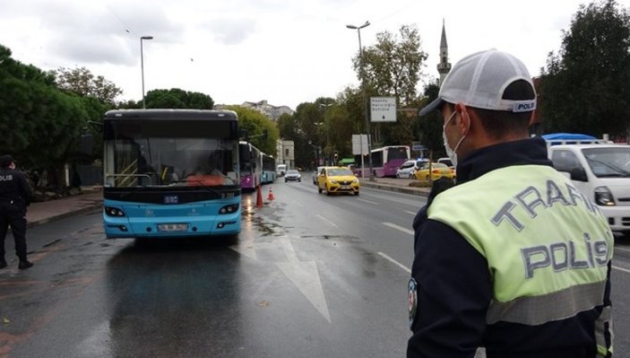 Taksim'de otobüs şoförü karantinayı ihlal etti