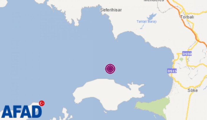 Ege Denizi'nde 5 büyüklüğünde deprem