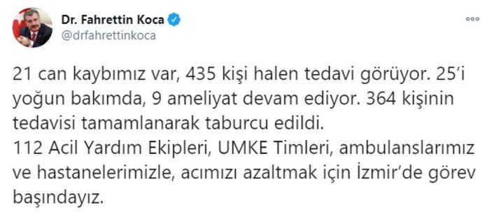 İzmir'de 21 kişi hayatını kaybetti