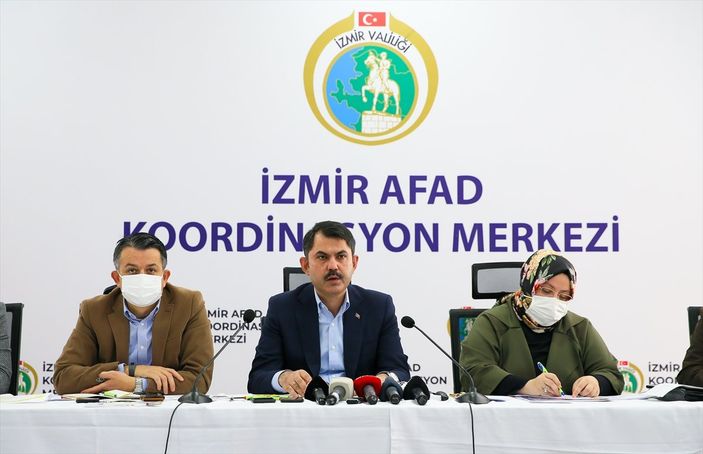 a Murat Kurum: Acil, ağır hasarlı ve yıkık bina sayımız 58'e ulaştı