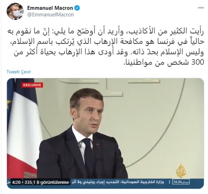 Macron boykotları durdurmak için Arap basınını kullanıyor
