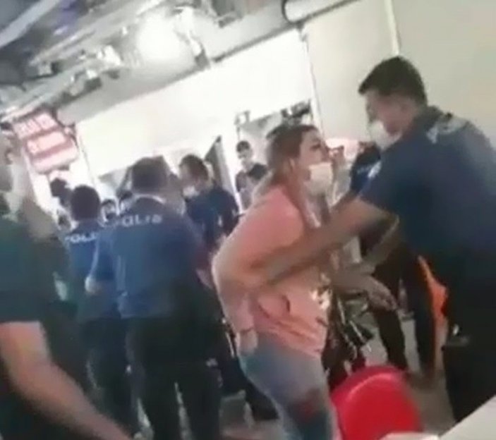 Osmaniye'de Maske takmayan çift polise saldırdı