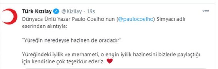 Paulo Coelho’dan İzmir depremine bağış