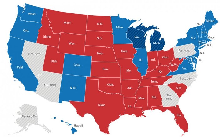 ABD'de başkanlık seçimi sonuçlarını değiştirebilecek eyaletler