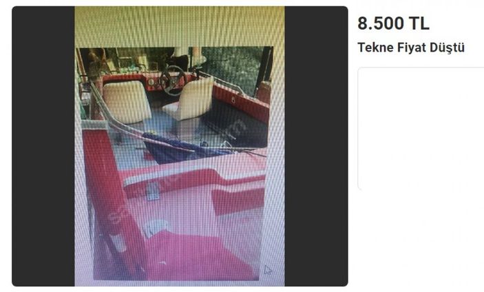 i İkinci el tekne satış ilanları da fiyatın düştüğünü gösteriyor