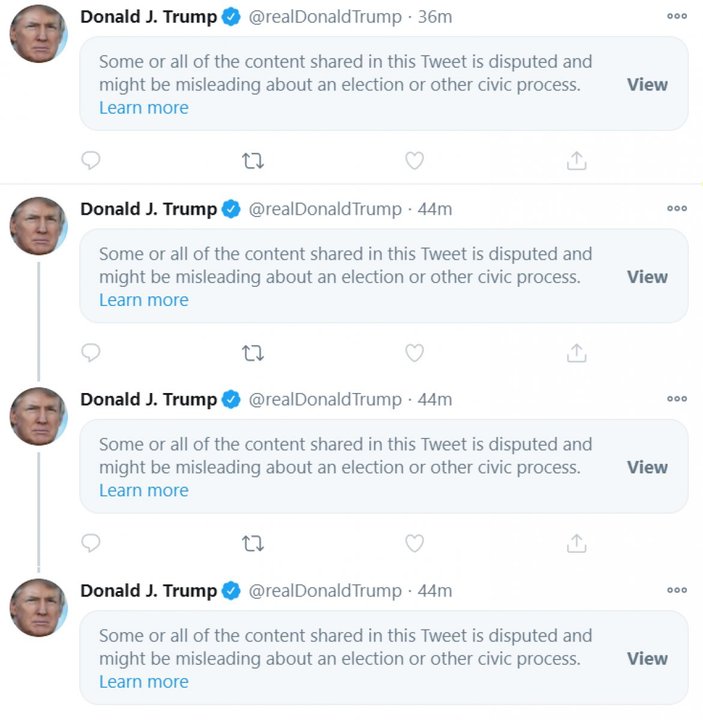 Donald Trump'tan yeni tweet: İçeride kötü şeyler oldu