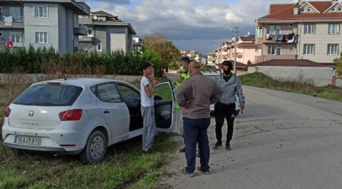 Bursa'da 13 yaşındaki sürücü kaza yaptı