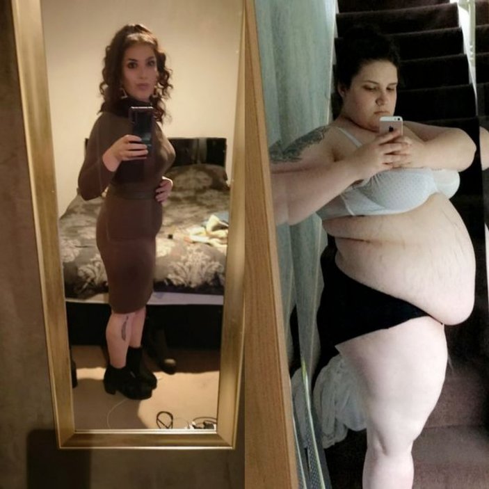 İngiltere'de yaşayan genç kadın, bir yılda 61 kilo verdi