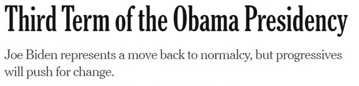 NY Times: Joe Biden'ın başkanlığı, Barack Obama'nın üçüncü dönemi olacak