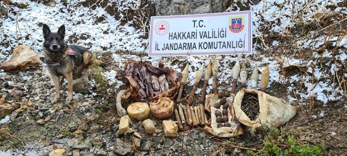 Hakkari'de PKK'ya ait patlayıcı ve mühimmat ele geçirildi