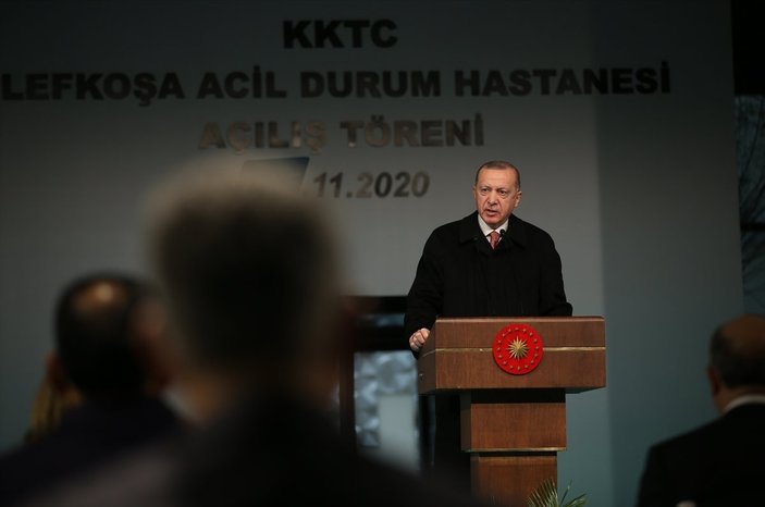 Cumhurbaşkanı Erdoğan, Lefkoşa Acil Durum Hastanesi açılışında