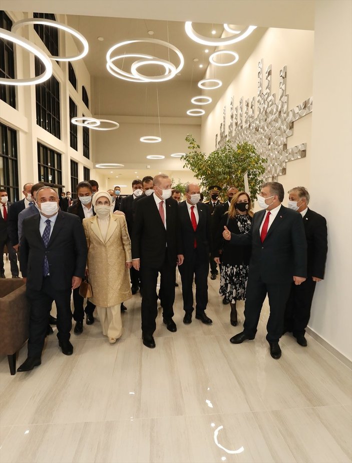 Cumhurbaşkanı Erdoğan, Lefkoşa Acil Durum Hastanesi açılışında