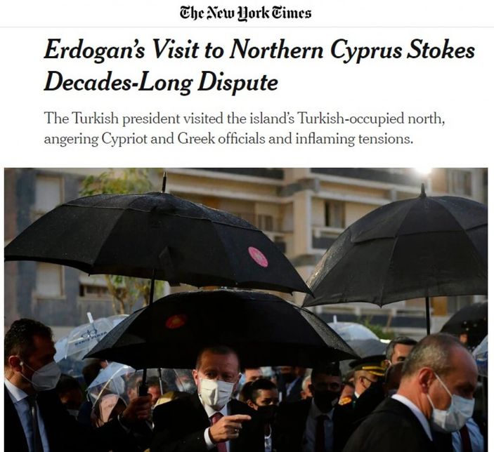 New York Times, Erdoğan’ın Kıbrıs ziyaretine provokasyon dedi