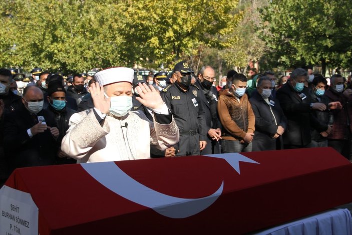 Şehit Piyade Teğmen Burhan Sönmez, memleketi Kayseri'de defnedildi