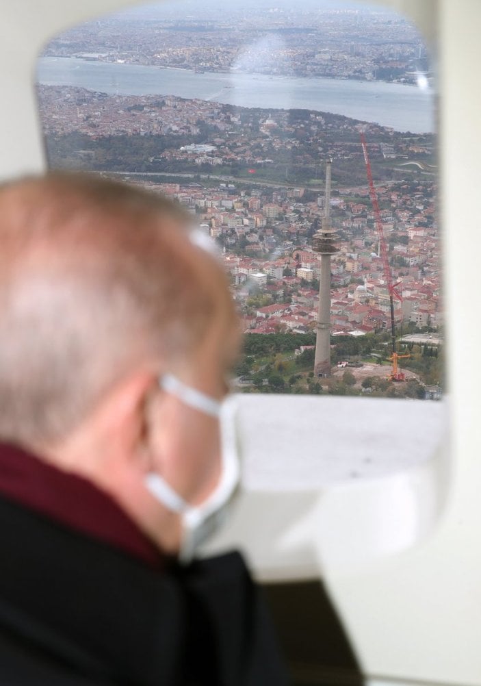 Cumhurbaşkanı Erdoğan, Çamlıca'daki kulelerin kaldırılma çalışmalarını inceledi