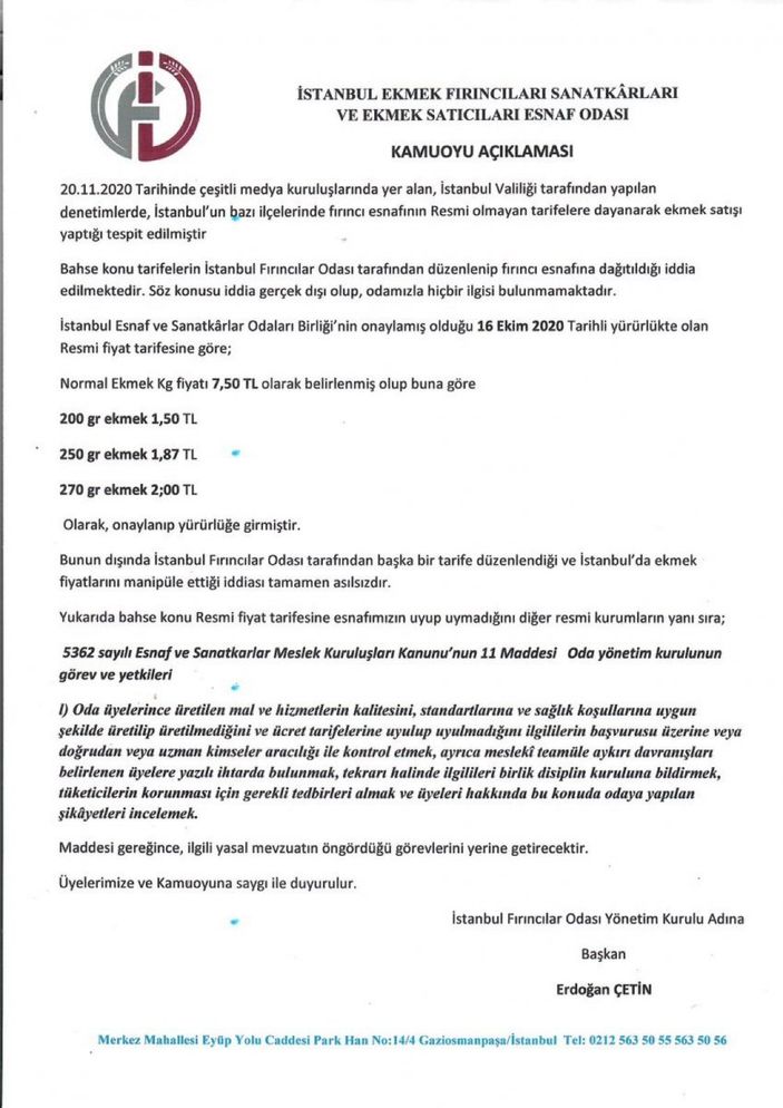 Bağcılar'da ekmeğe zam yapan fırınlara ceza kesildi