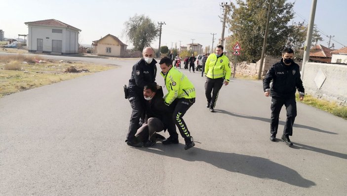 Aksaray'da polisten kaçan sürücü: Ben onların ayağına kurban olayım