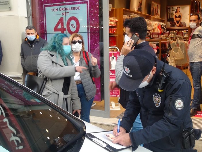 İstanbul'da maske cezasından kaçan kadından polislere: Siz şov yapıyorsunuz
