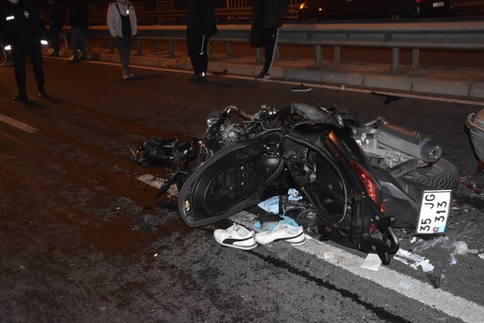 İzmir'de otomobile çarpan motosikletli öldü