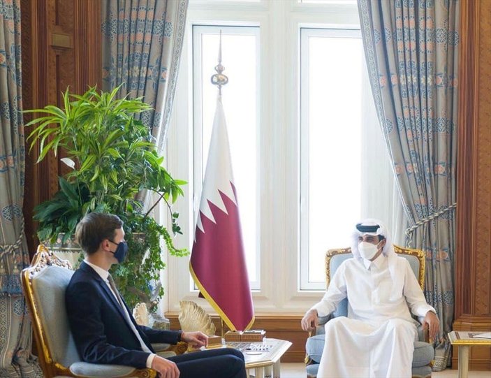 Katar Emiri Al Sani, Jared Kushner'i kabul etti