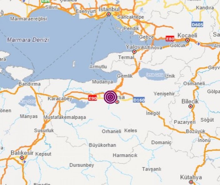 Bursa'da 3.0 büyüklüğünde deprem
