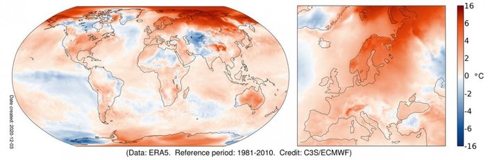 Dünya, 2020'de en sıcak kasım ayını yaşadı
