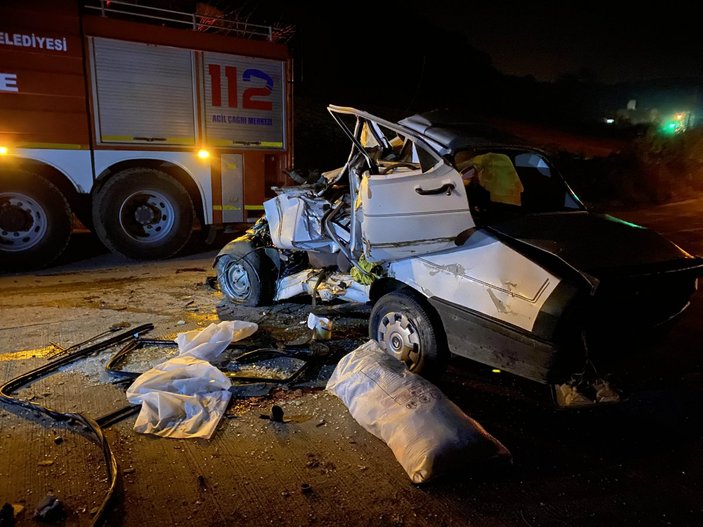 Samsun'da vincin çarptığı otomobildeki anne ve oğlu öldü