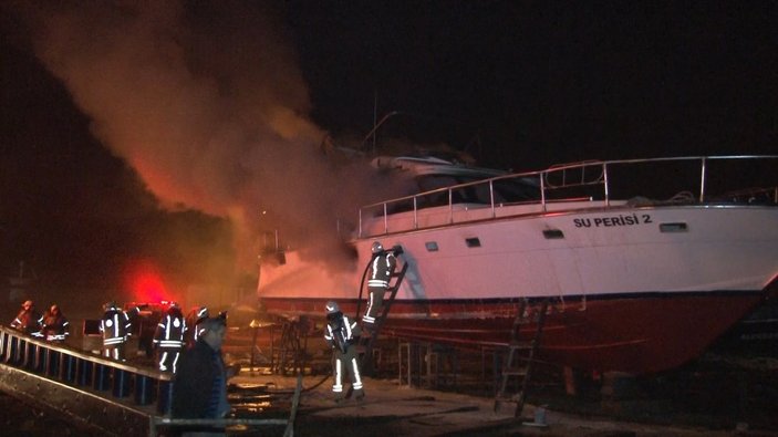 Sarıyer’de yat teknesinde yangın çıktı