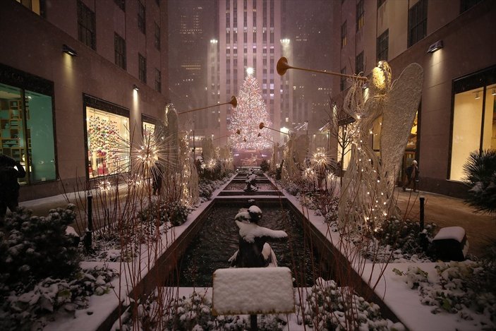 New York'ta kar yağışı