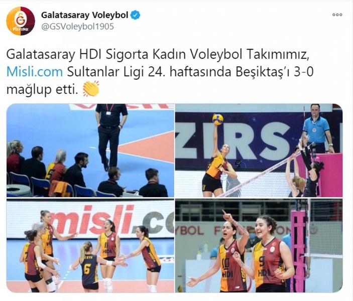 Galatasaray, filede Beşiktaş'a set vermedi