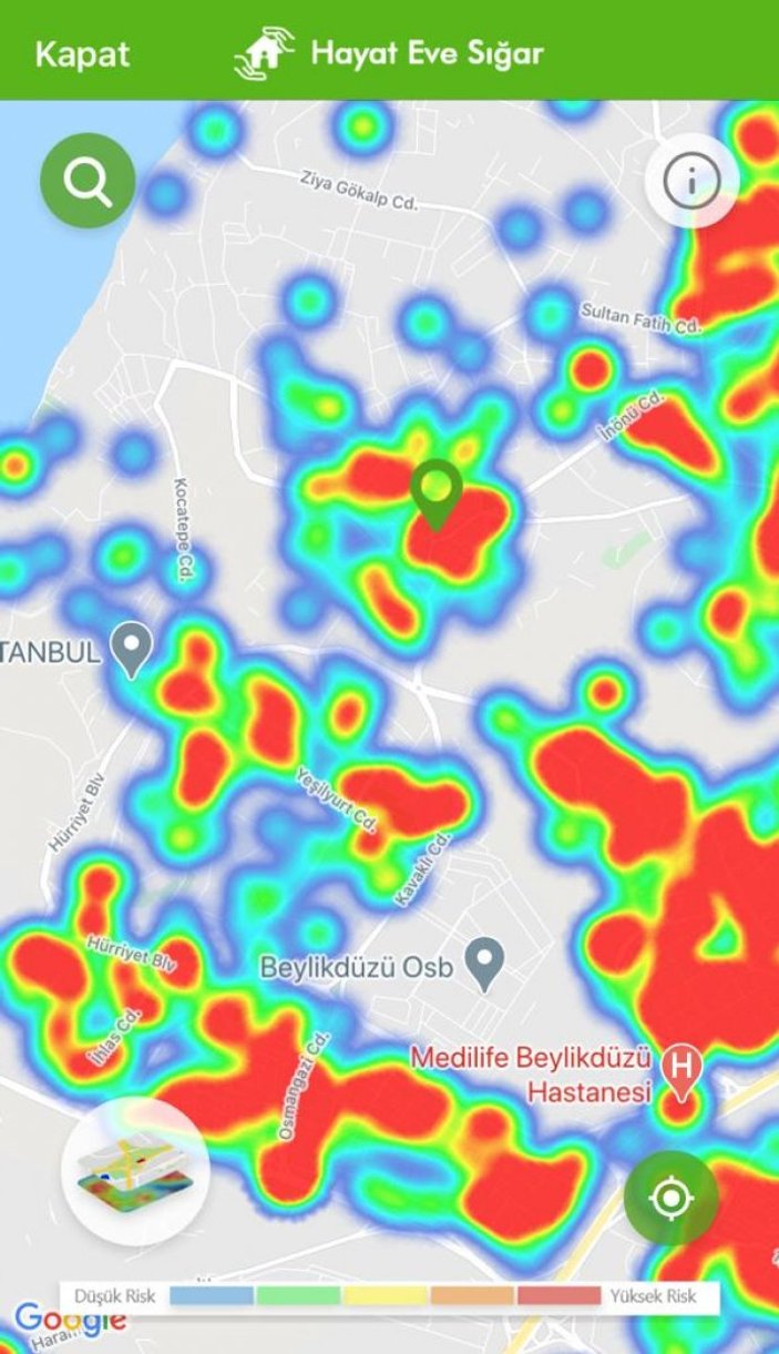 İstanbul koronavirüs risk haritasında ilçelere göre son durum