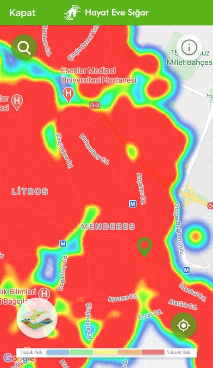 İstanbul koronavirüs risk haritasında ilçelere göre son durum