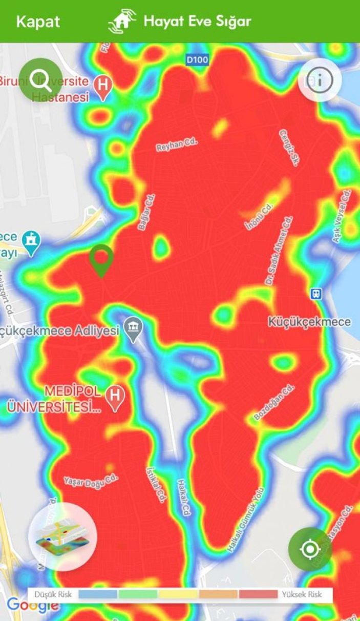 İstanbul koronavirüs risk haritasında ilçelere göre son durum