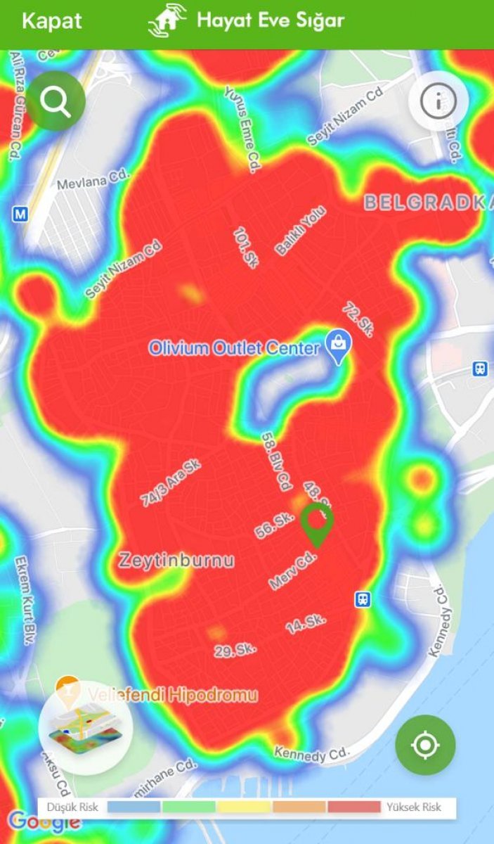 İstanbul koronavirüs risk haritasında ilçelere göre son durum