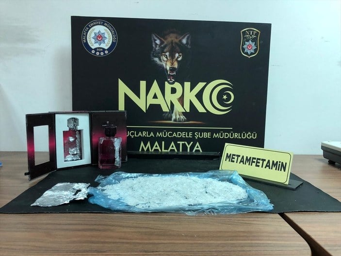 Malatya'da parfüm şişesinden uyuşturucu çıktı