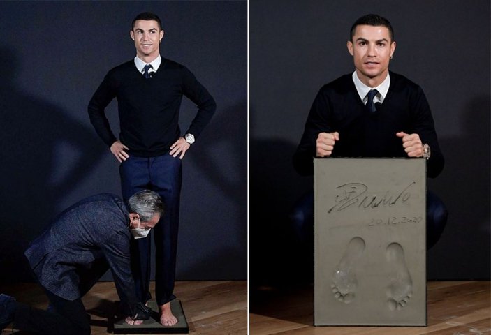 Ronaldo'nun ayak izi ölümsüzleşti
