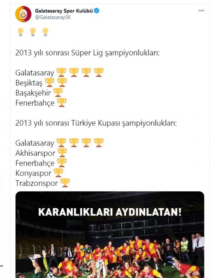 Fenerbahçe - Başakşehir maçında hakem kararlarına Galatasaray'dan tepki