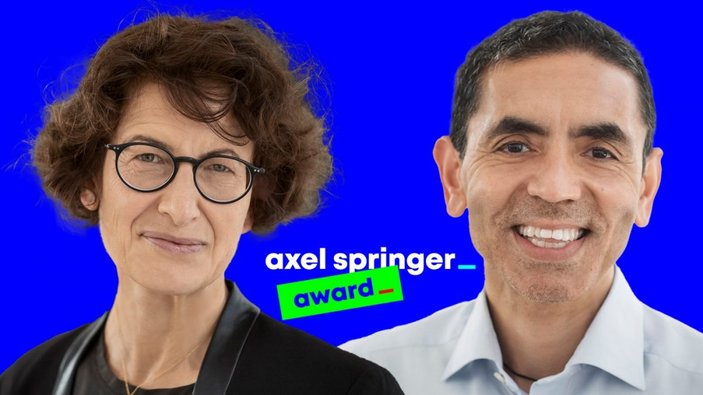 Uğur Şahin ve Özlem Türeci, 2021 Axel Springer Ödülü'nün sahibi oldu