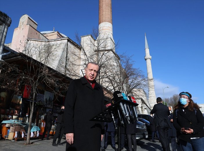 Cumhurbaşkanı Erdoğan'dan, Sözcü'nün Ayasofya haberine tepki