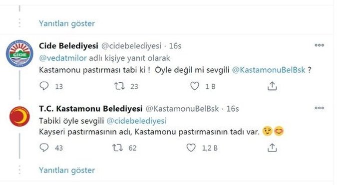 Kastamonu ile Kayseri arasında sosyal medyada pastırma kapışması