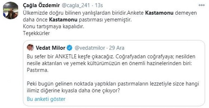 Kastamonu ile Kayseri arasında sosyal medyada pastırma kapışması