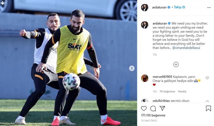 Arda Turan'dan Omar Elabdellaoui paylaşımı