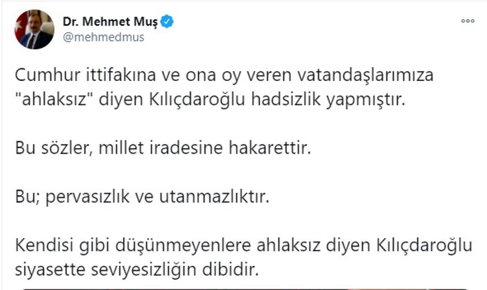 AK Parti'den Kılıçdaroğlu'na 'ahlaksız' yanıtı