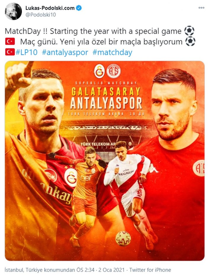 Lukas Podolski: Antalyaspor forması için savaşacağım