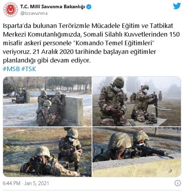 Somalili askerler, Türkiye'de komando eğitimi alıyor
