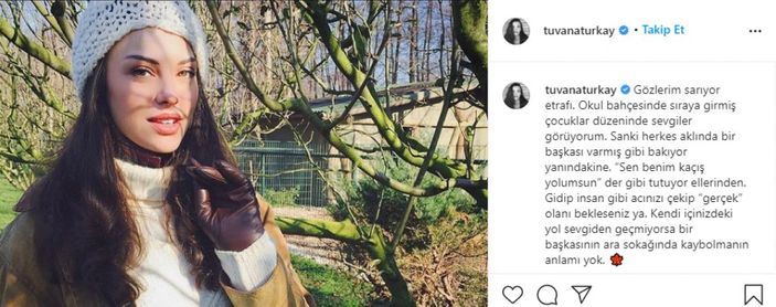 Tuvana Türkay'dan aşk mesajı