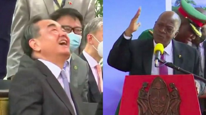 Tanzanyalı lider, Çin Dışişleri Bakanı Vang Yi'ye maske takmadığı için teşekkür etti