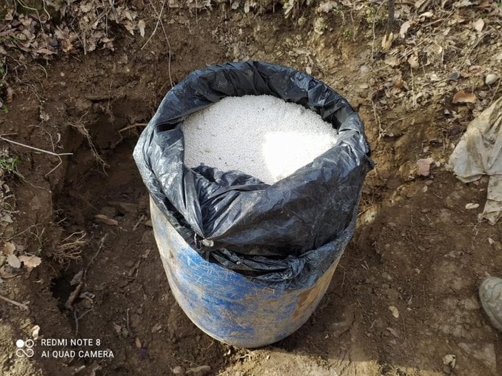 Bitlis'te tespit edilen 100 kilo amonyum nitrat imha edildi