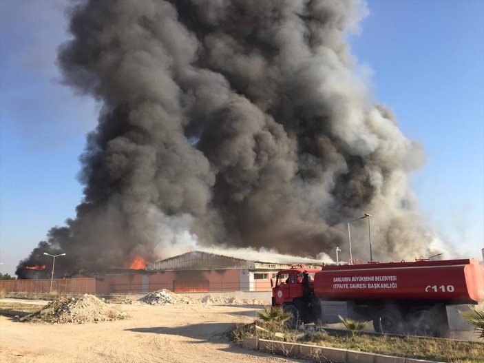 Şanlıurfa'da lojistik deposunda yangın