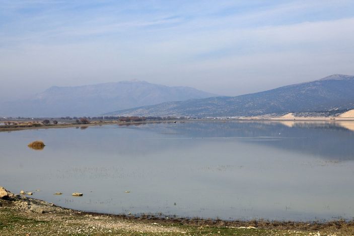 d Antalya'da kuruyan Avlan Gölü, koyun ve keçi sürülerine kaldı